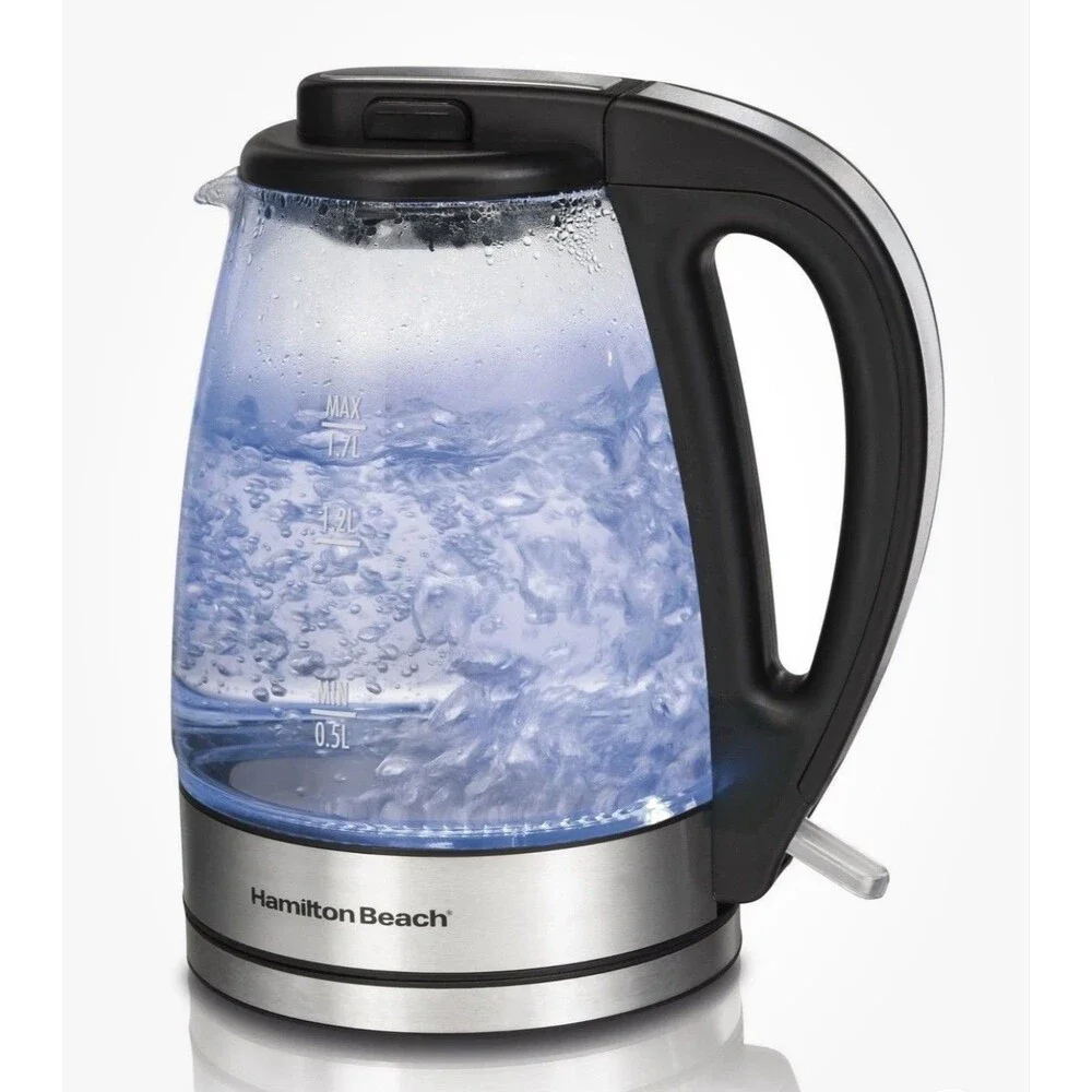 Hamilton Beach Glass Electric Tea Kettle Water Boiler 1.7L 1500 Watts 40869G